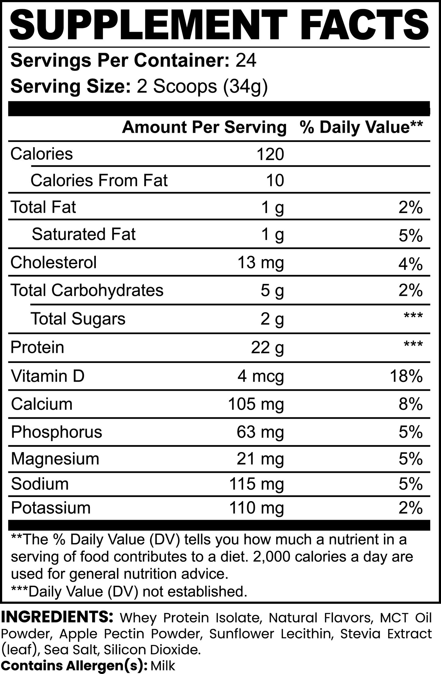 Prestige Protein: Advanced 100% Whey Protein Isolate (Vanilla)